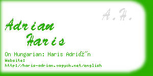 adrian haris business card